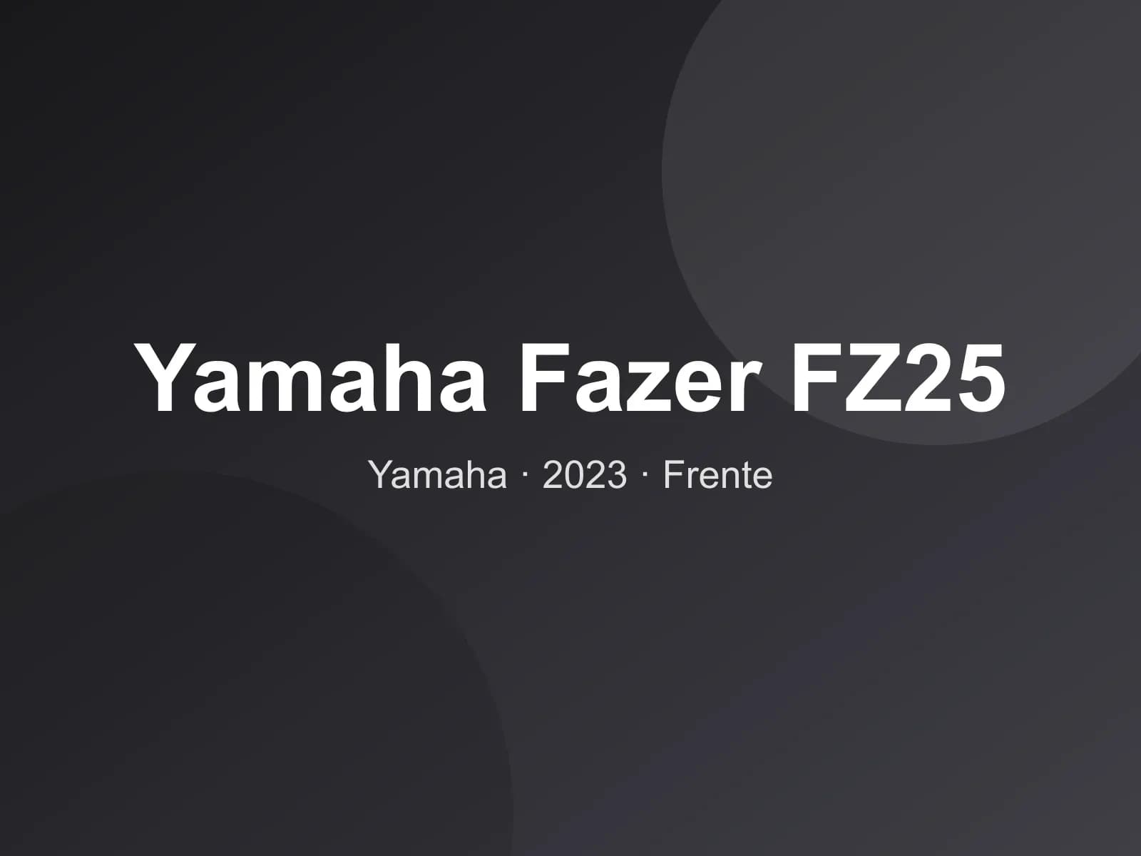 Yamaha Fazer FZ25 2023