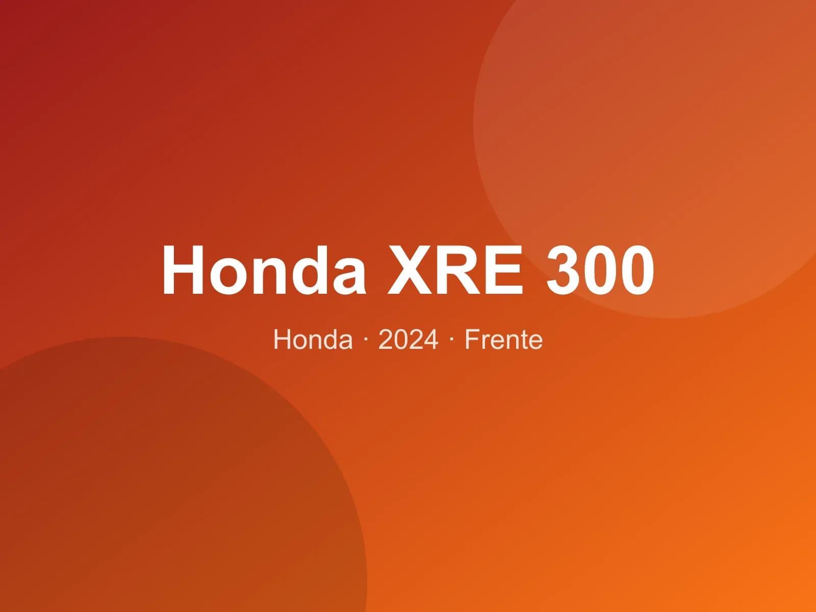Honda XRE 300 2024