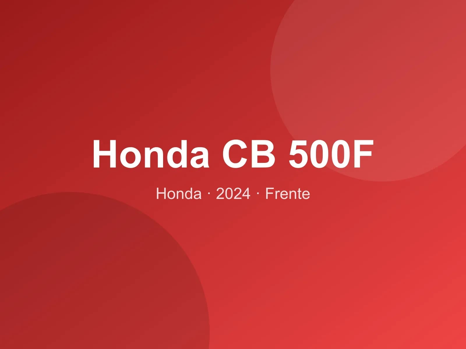 Honda CB 500F 2024