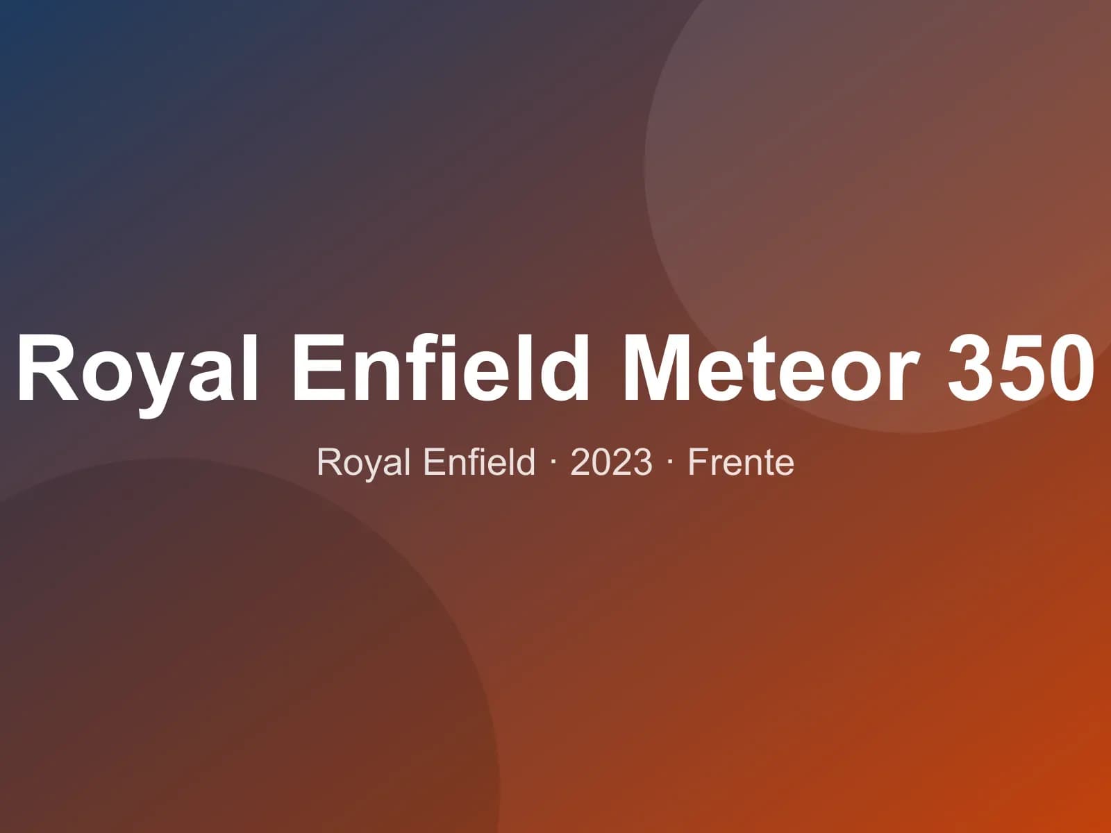 Royal Enfield Meteor 350 2023