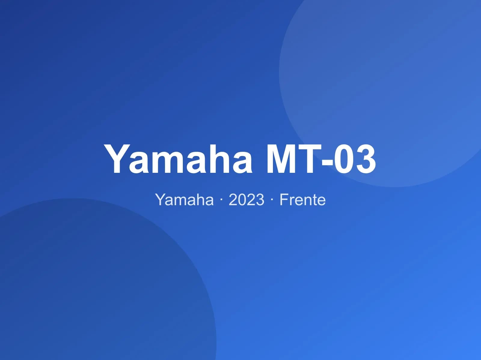 Yamaha MT-03 2023