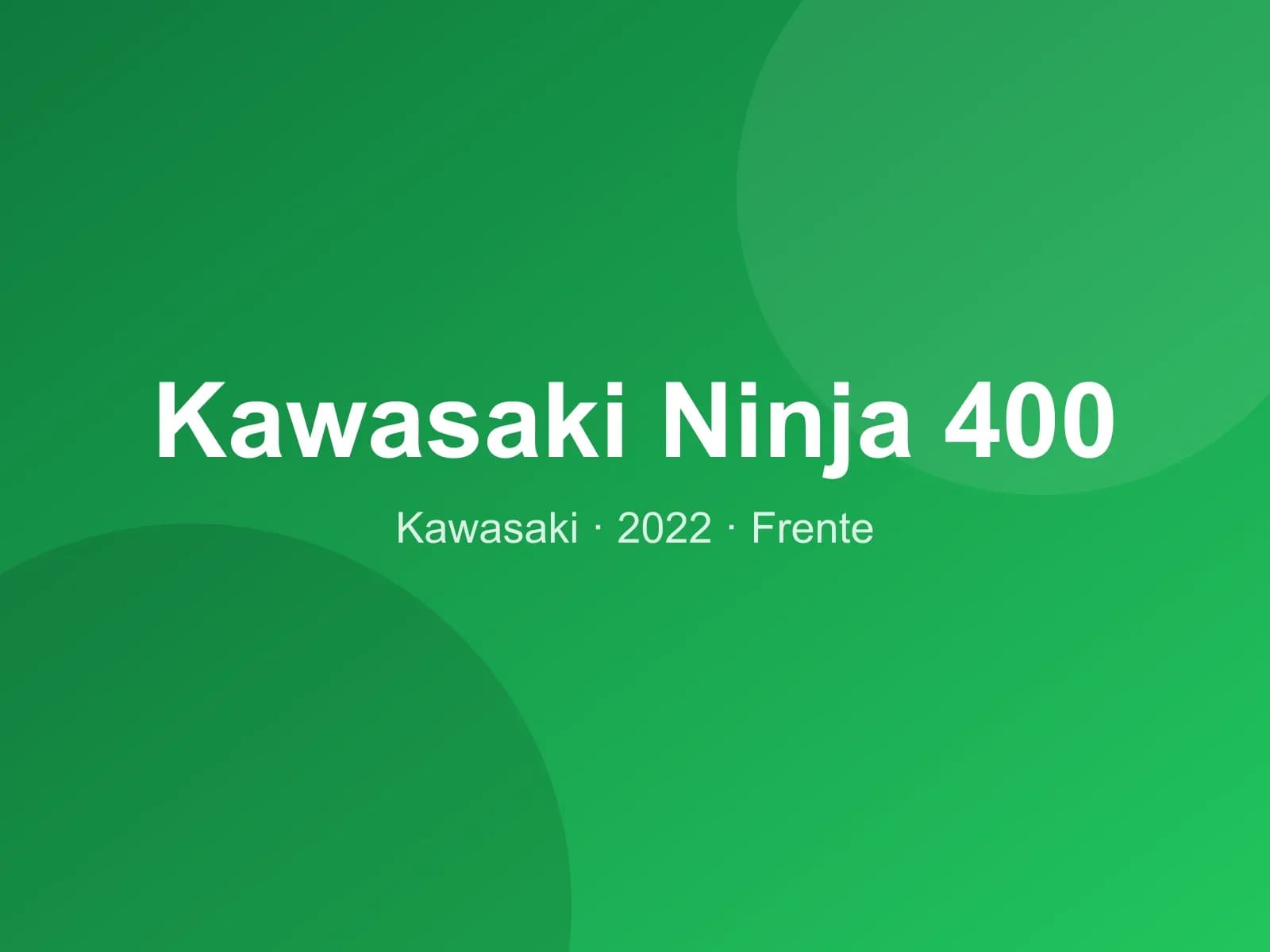 Kawasaki Ninja 400 2022